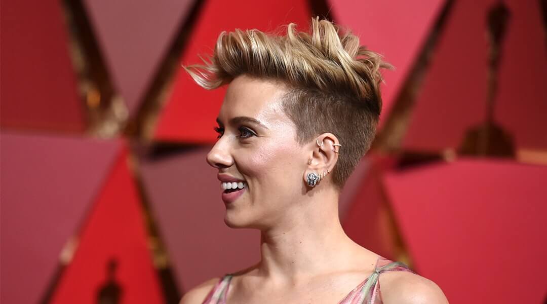 Scarlett Johansson with short hair