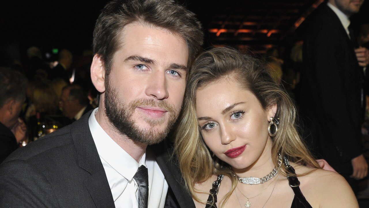 Miley with husband