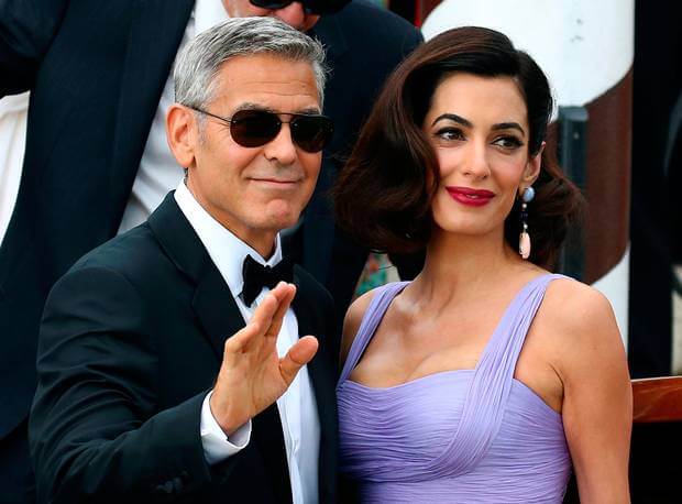 George with his wife Amal Clooney
